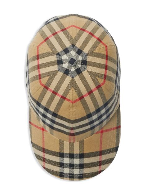 burberry black cotton nova check trim baseball cap|Cotton Blend Baseball Cap in Black .